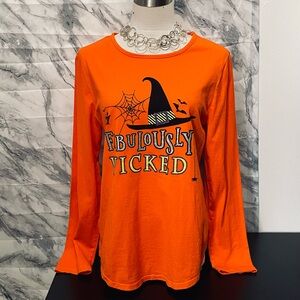 Orange Halloween Long Sleeve Tee